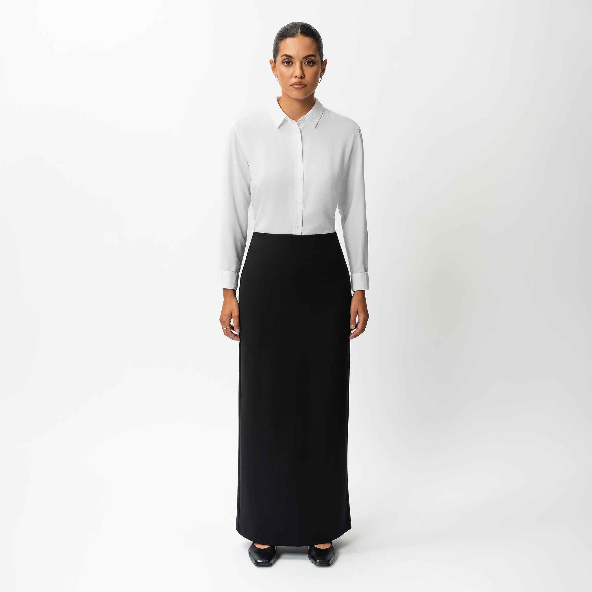 Tailored Ponte Maxi Skirt - Ninepine