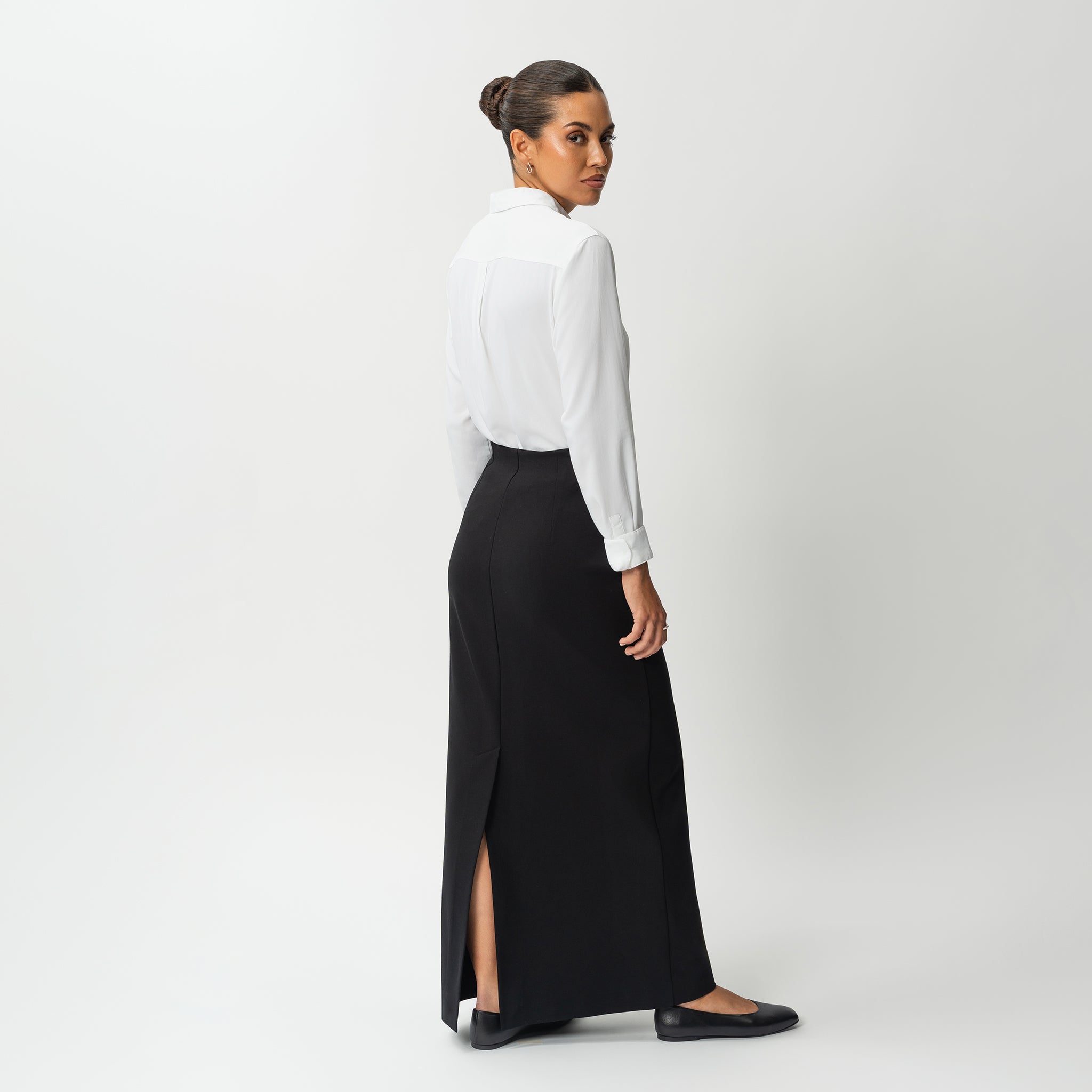 Tailored Ponte Maxi Skirt - Ninepine