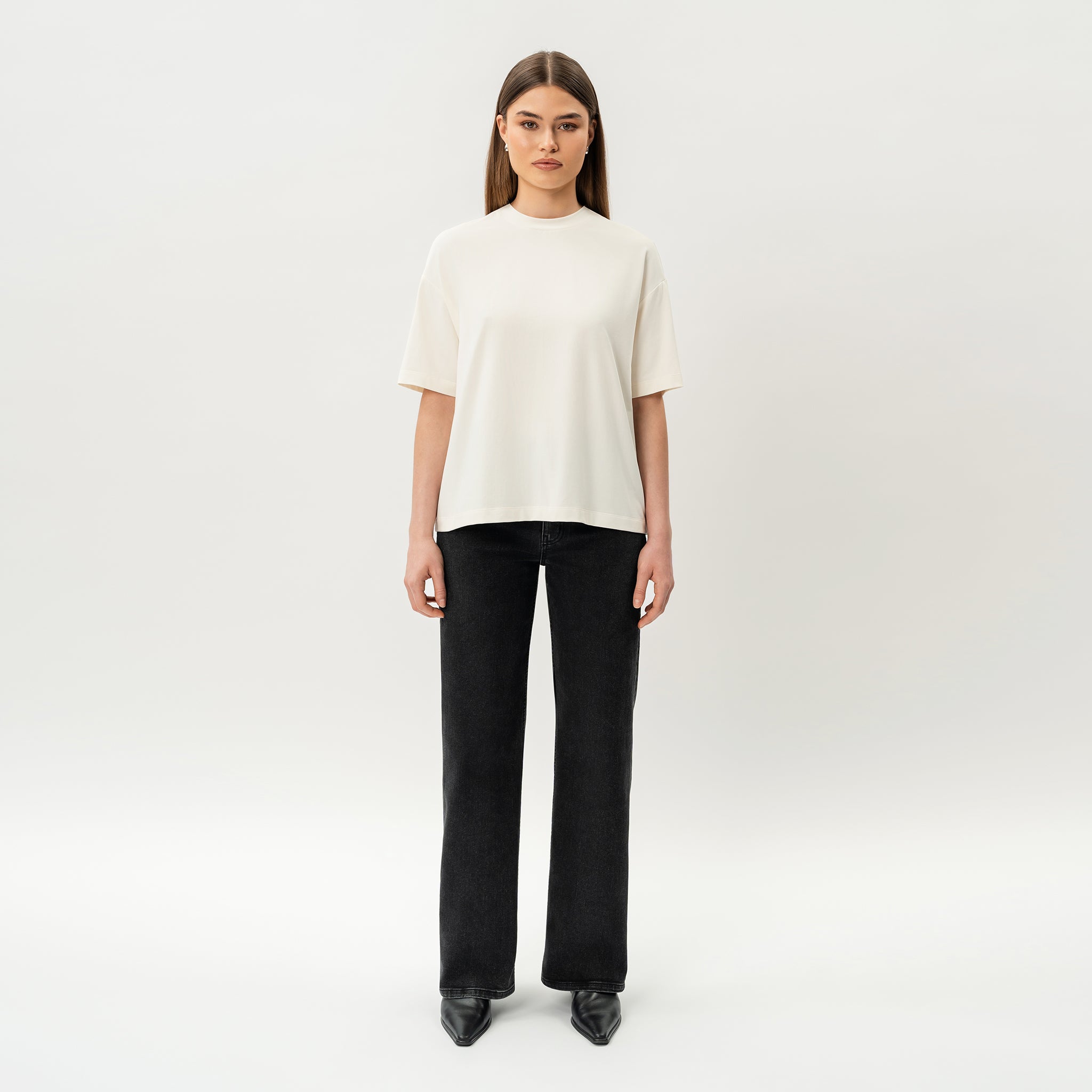 Oversized Boxy Pima T-shirt - Ninepine