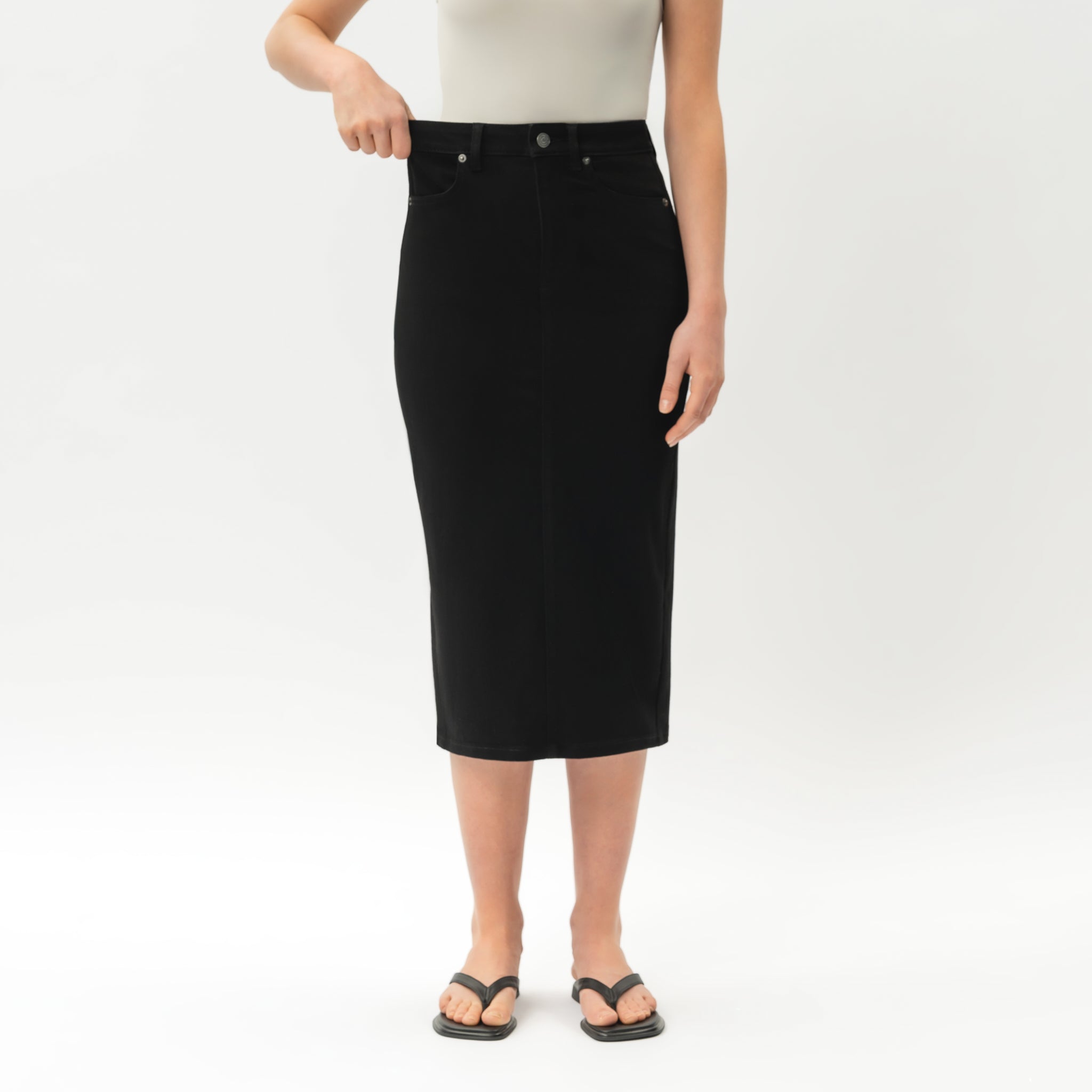Stretchy ComfortDenim™ Skirt - Ninepine