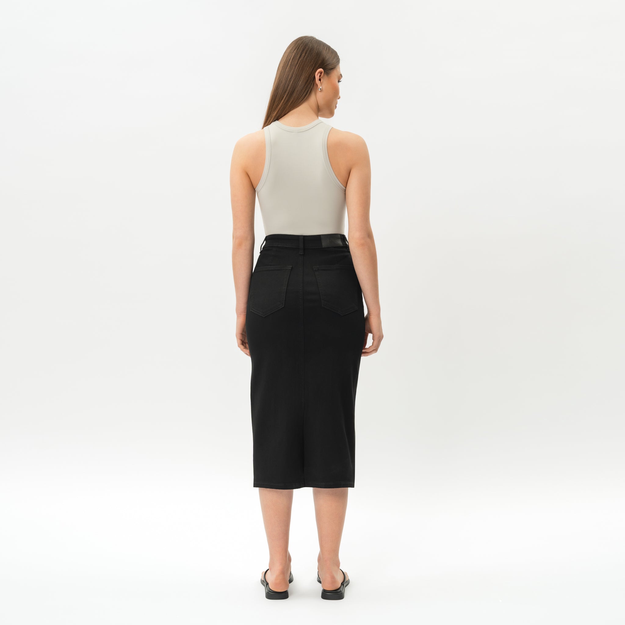 Stretchy ComfortDenim™ Skirt - Ninepine
