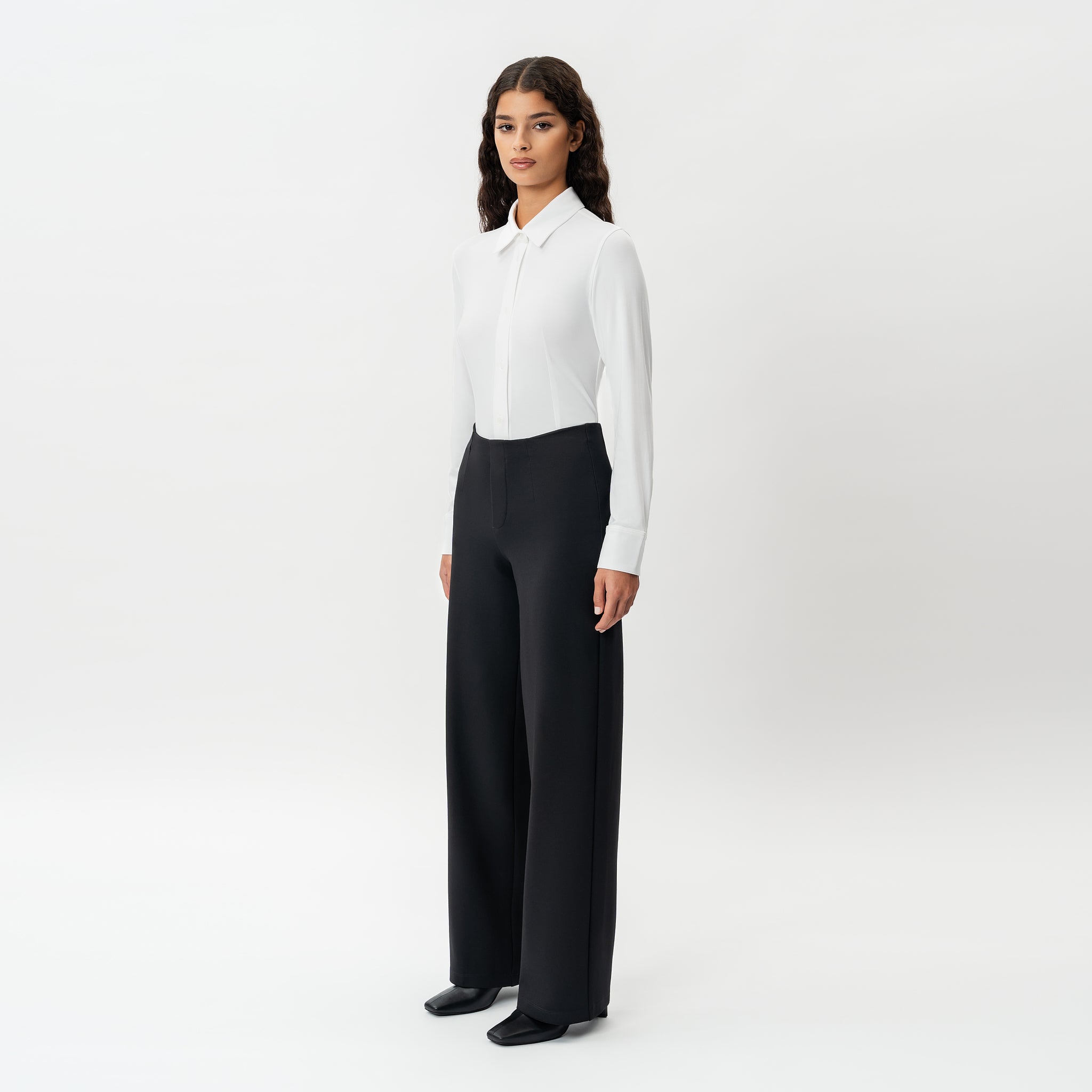 Tailored Ponte Relaxed Trouser - Ninepine