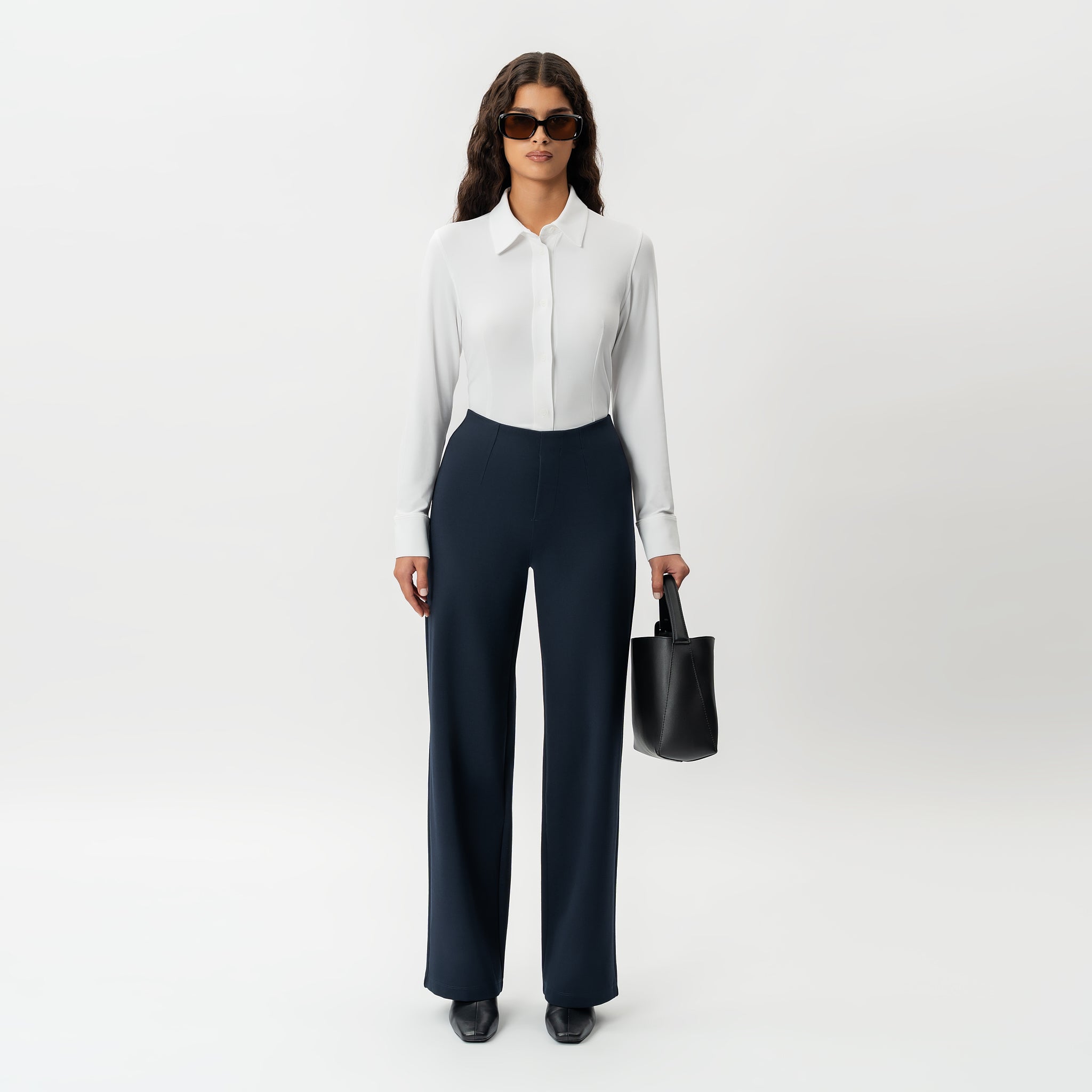 Tailored Ponte Relaxed Trouser - Ninepine