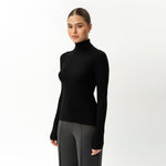 Merino Wool Ribbed Turtleneck - Ninepine