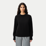 Lambswool Crewneck Sweater - Black - Ninepine