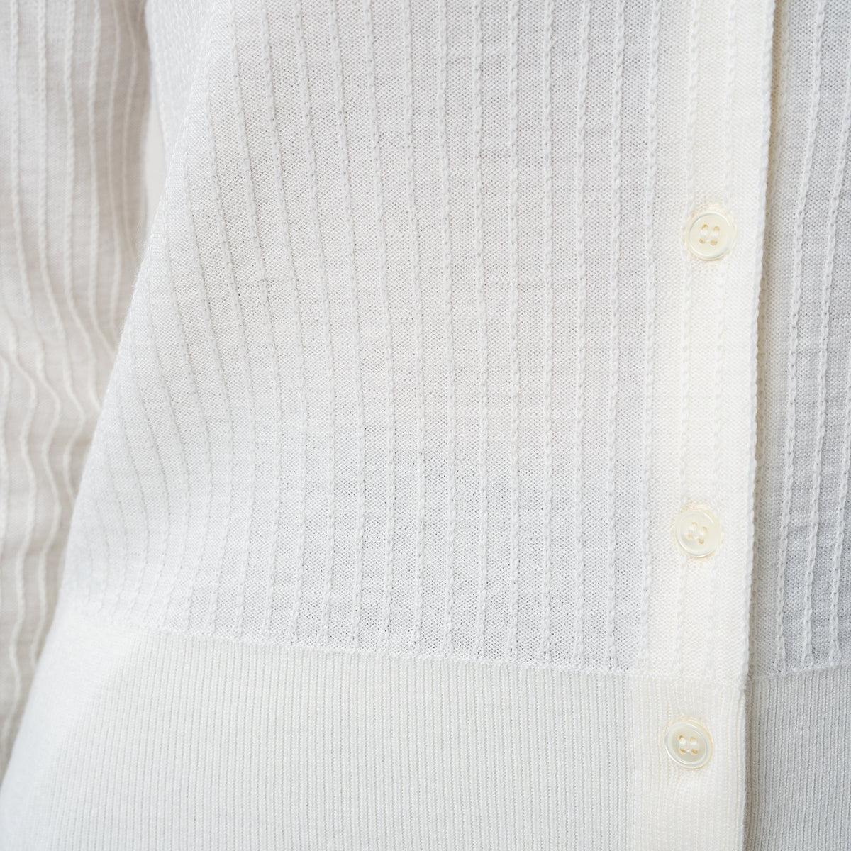 Merino Cardigan - Off-white - Ninepine