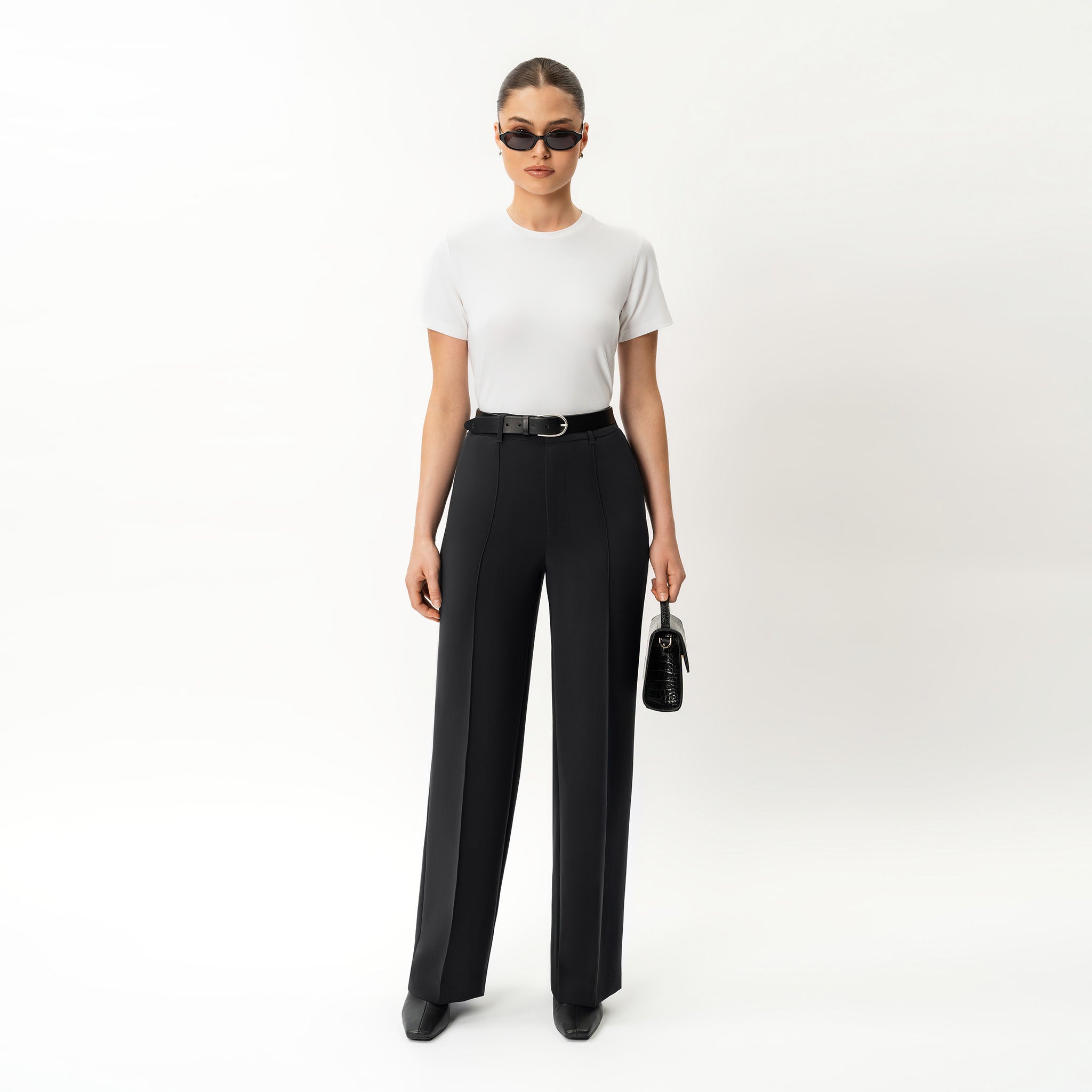 Crepe Relaxed Trouser - Ninepine